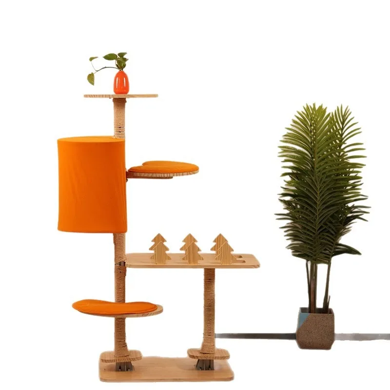 Cat climbing frame, solid wood large Tongtian pillar, indomitable cat nest cat climbing frame