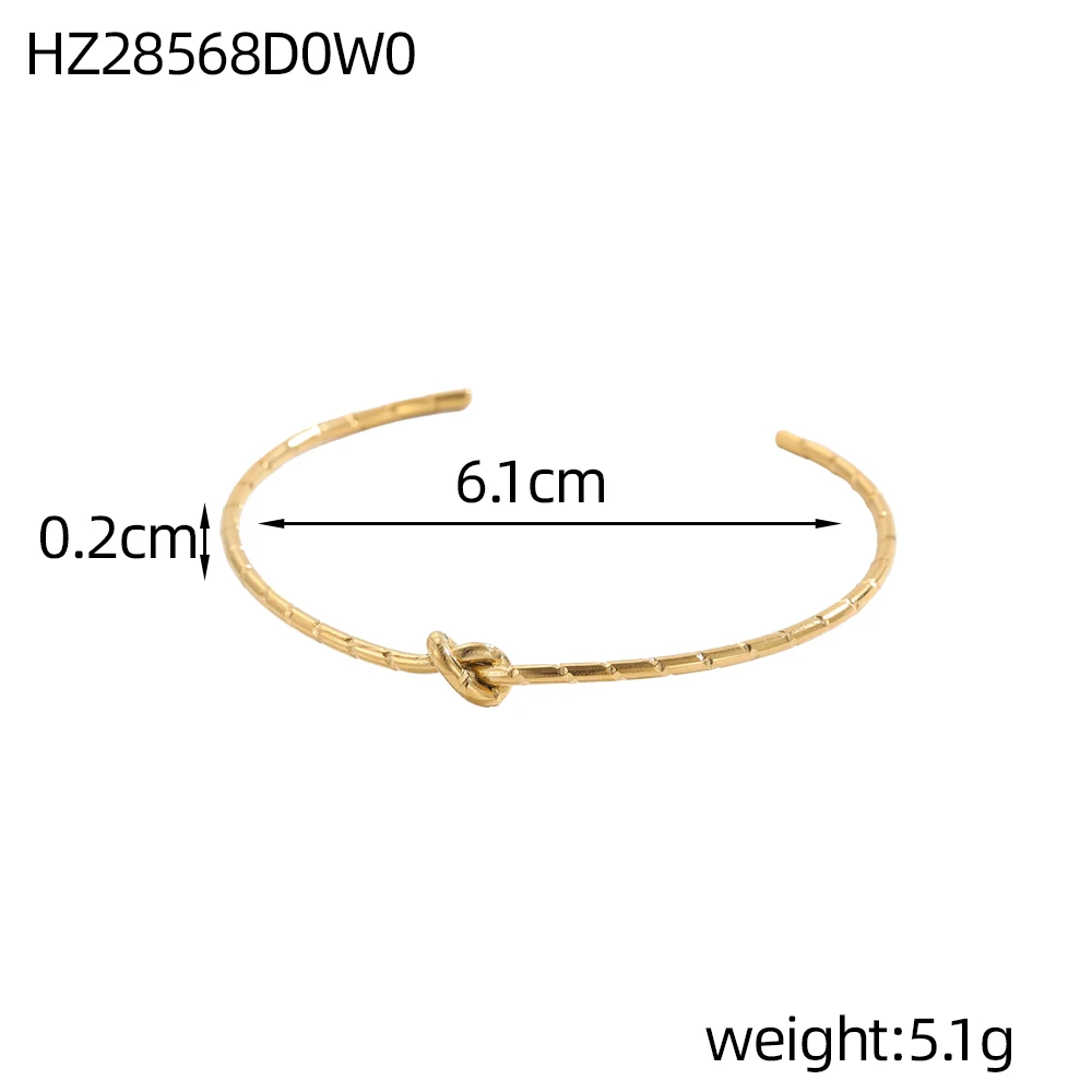 CARLIDANA New Arrival Gold Plated Stainless Steel Beads Fashion Jewelry Wheat Cuff Bangle for Women Waterproof Tarnish Free