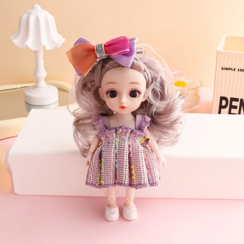 

16 см 1/12 кукла принцессы 13 суставов BJD DIY куклы игрушки с одеждой обувь подвижное милое милое лицо подарок для девочки для детей кукла