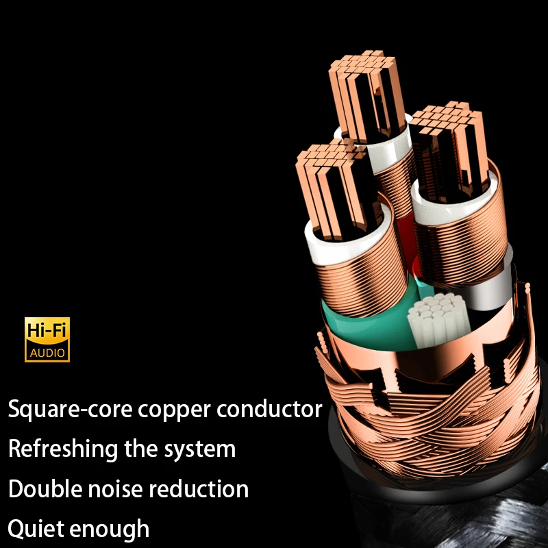 ERUMPENT HIFI Power Cable OCC core Noise-free Hifi High-end power Audio Cable Gold Plated Plug for CD Power Filter