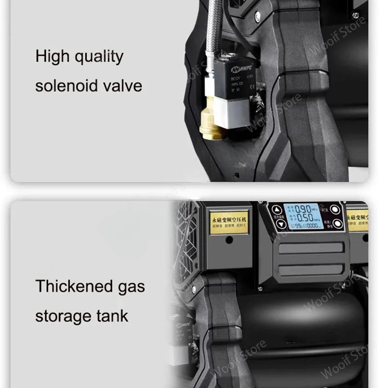 Silent Oil-free Air Compressor Air Pump High Pressure Industrial Air Compressor for Car Painting 500W