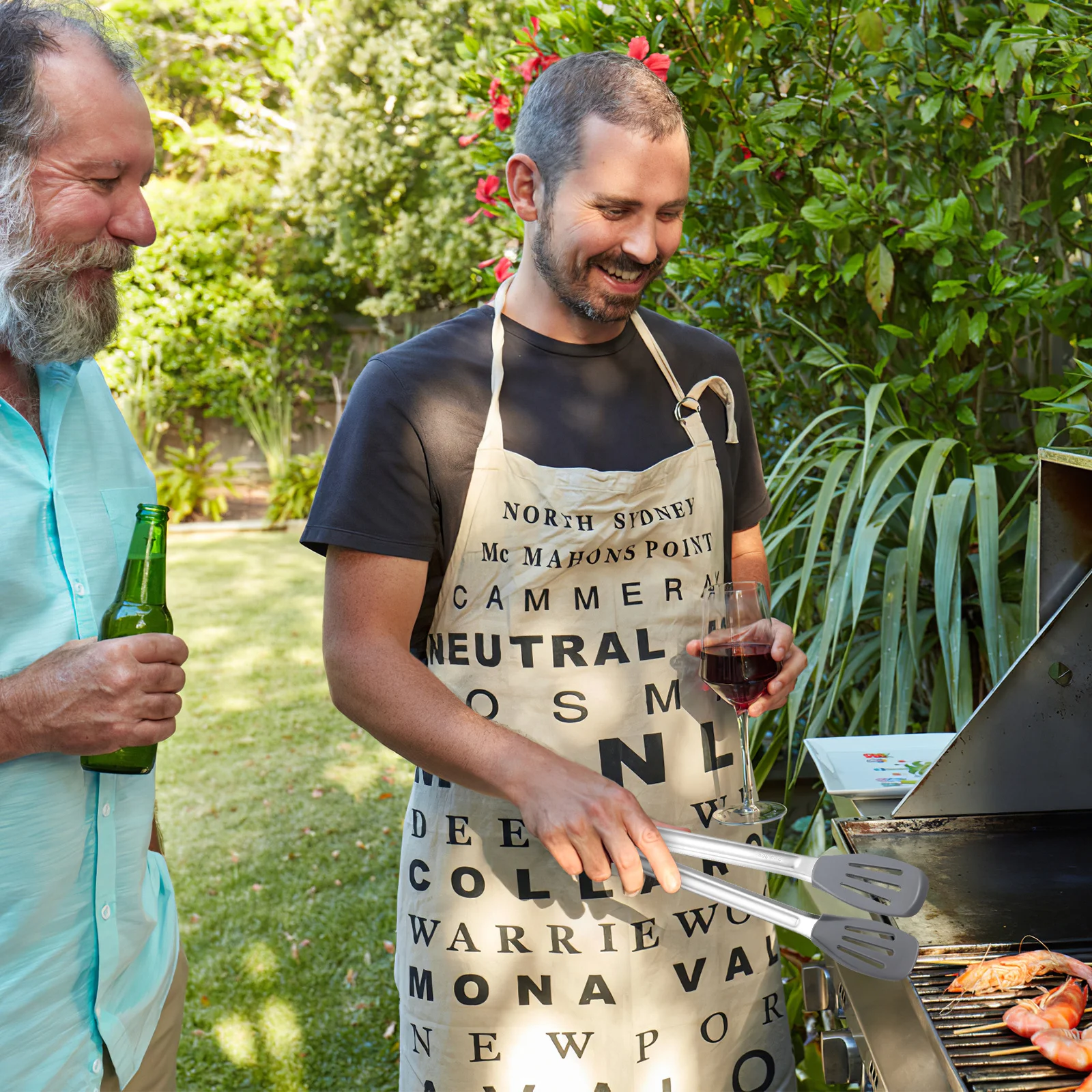 

Food Tongs with Silicone Head Multi Functional Stainless Steel Tongs for Baking Cooking Grilling Serving Pasta Salad Buffet Use