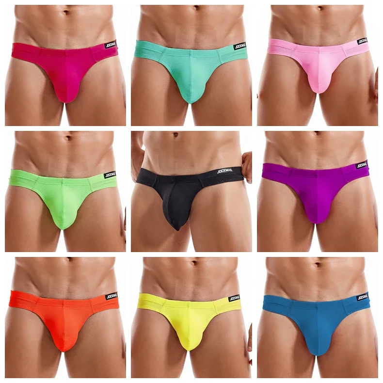 JOCKMAIL Super New Sexy Fashion Men\'s Thong Solid Color Dynamic Gay G-string LGBTQ Club Jockstraps Boy\'s Underwear T-back Pants