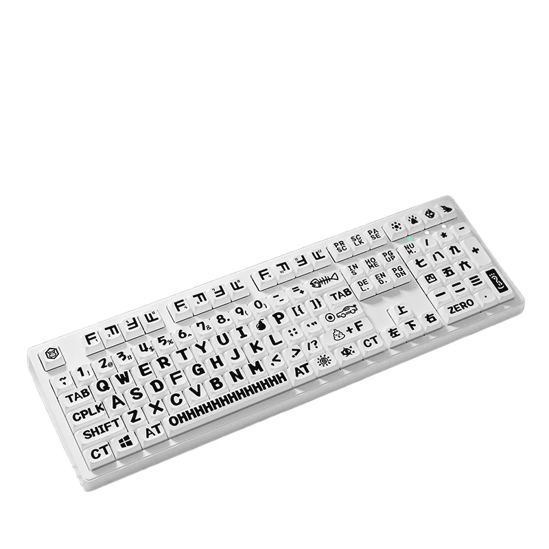 Keycap large character wireless three-mode mechanical keyboard male and female office personalized e-sports keyboard and mouse