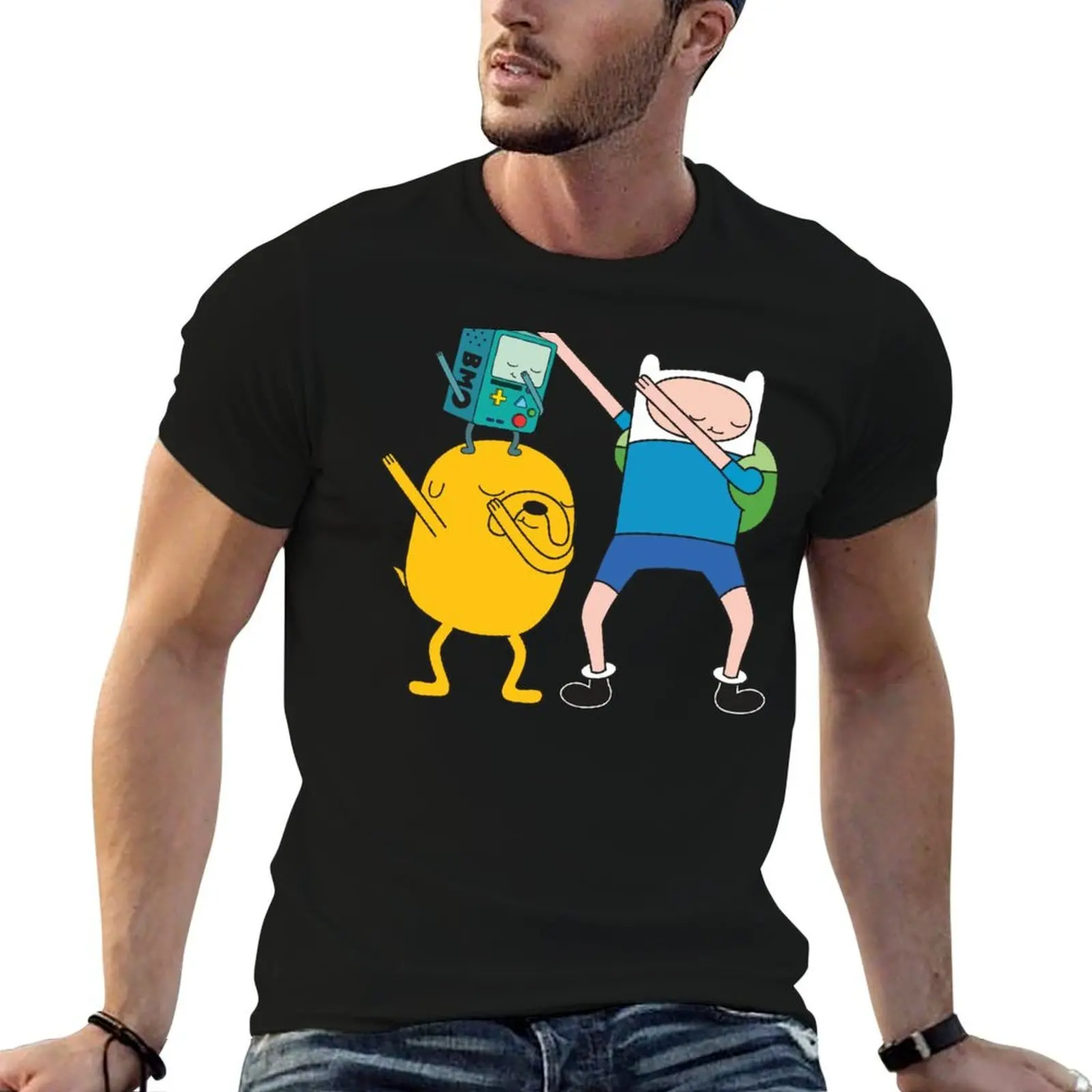 

Finn Jake BMO Dab T-Shirt man t shirts cotton t shirts with prints T-Shirt
