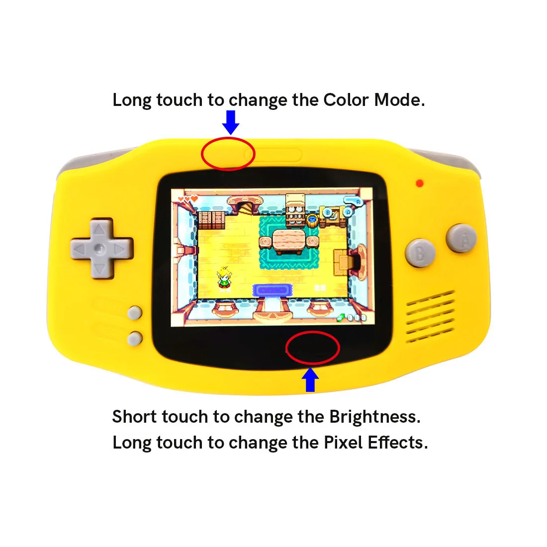 GBA V5 مغلفة IPS LCD قطرة في 720X480 الخلفية القائمة الخلفية ريترو بكسل عدة لعبة بوي أدفانس GBA مع الإسكان قذيفة