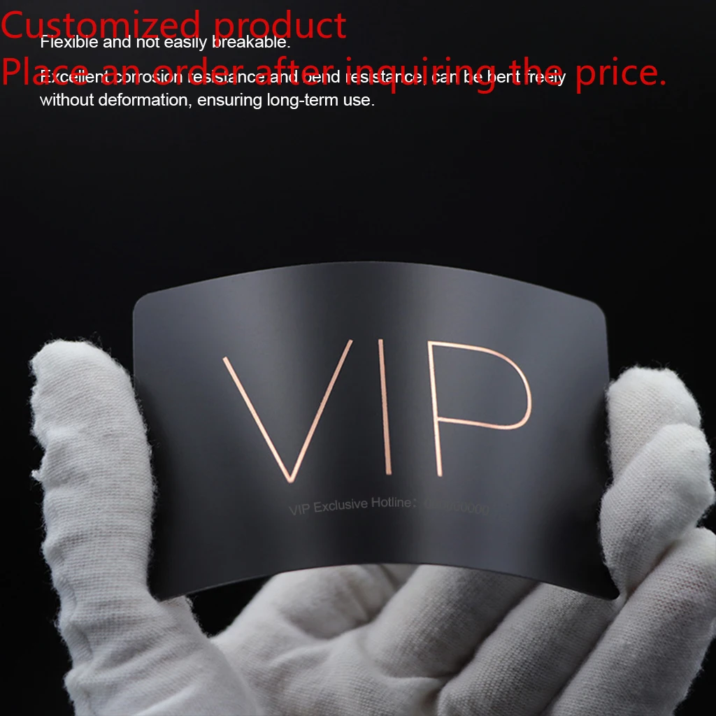 Customized product ISO Model Metal Business Card Waterproof PVC With Stainless Steel RFID NFC Chip 1K Ntag213 Chip for Hotels an