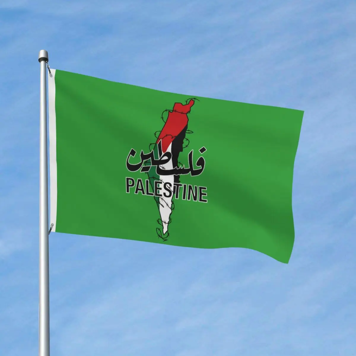 Palestine Map Palestinian Flag Flag 90X150cm Printed Flags Banner Hanging For College Dorm Room Bedroom