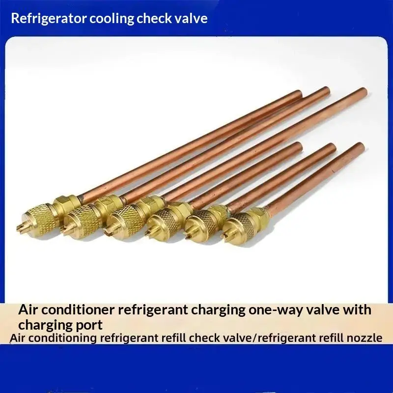 5Pcs/Set Air Conditioner Refrigeration Accessories Valves 3.4Mpa Copper Tube Filling Parts Home DIY Power Tool