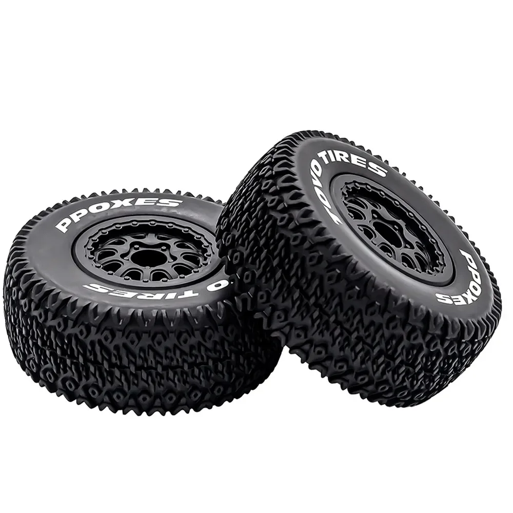 1/10 RC Short Course Truck Tires and Wheels 12mm Hex RC Off Road Tyres for 1:10 Truck Car Traxxas Slash 2WD 4×4 Rc4wd Arrma 4PCS