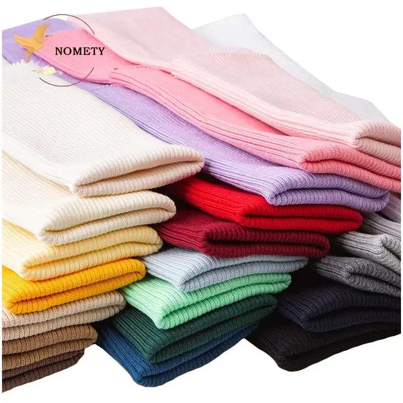 Elastic Rib Cuffs Knitted Fabric Sweater Garment Cuffs Trouser Legs Seamlessly Repair Lengthening Sewing Accessories