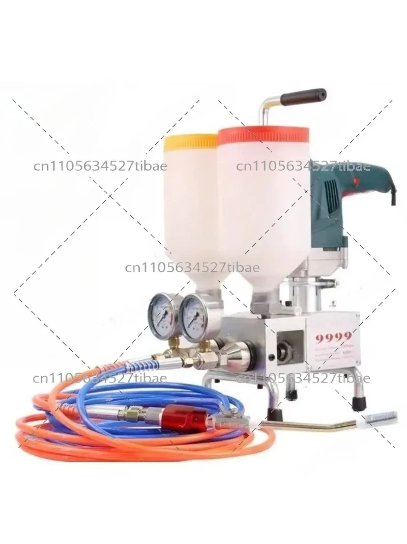 Two Component Polyurethane Grouting Machine 220V 1100W Electric Waterproof Injection Pump Remote Control