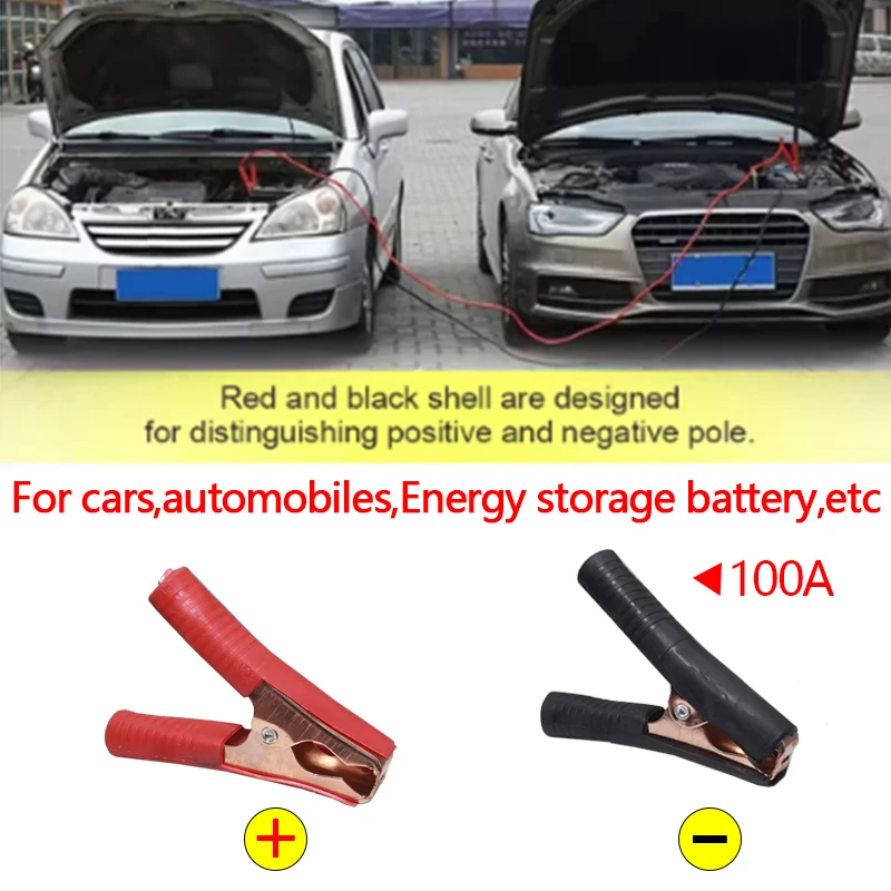 【8-2PCS】100A Electrical Alligator Clips car Battery Clamps For Car Test Probe Crocodile Clip Connector Electrical DIY Tools