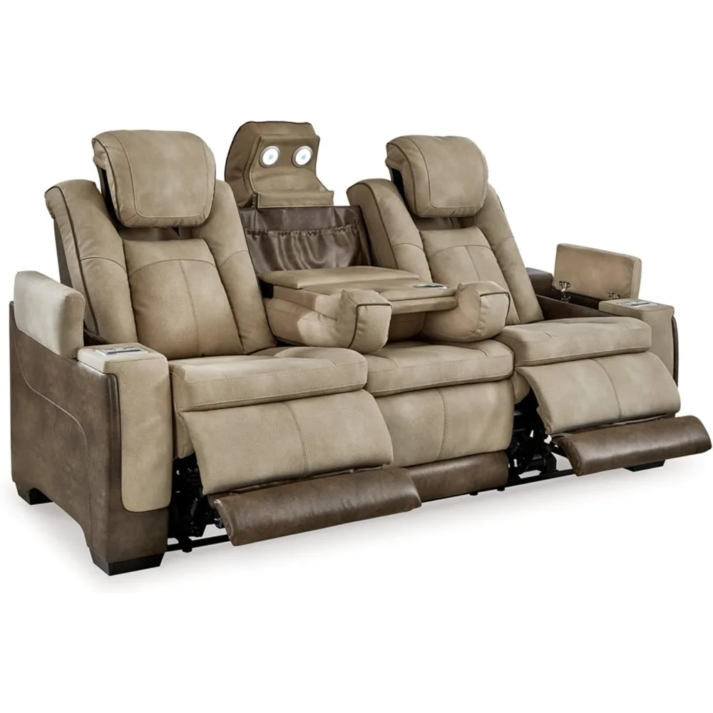 

Power Reclining Sofa With Adjustable Headrest,Power Reclining Sofa