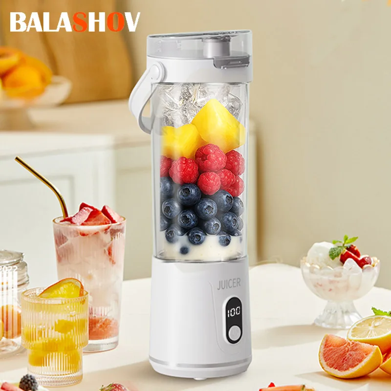 Portable Mini Blender Electric Fruit Juicer Smoothie Orange Fresh Juice Blender Multifunction Rechargeable Portable Juicer Mixer