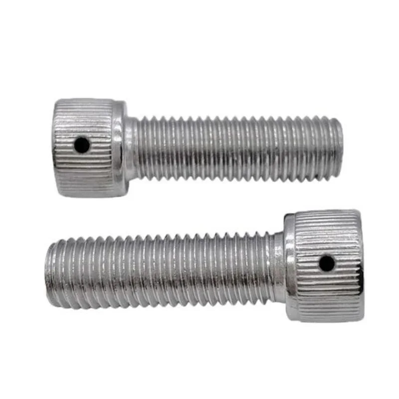 DIN912 304 Stainless Steel Hexagonal Head with Hole Lead Seal Screw Side Hole Anti-trip Stop Screw M2 M2.5 M3 M4 M5 M6 M8 M10