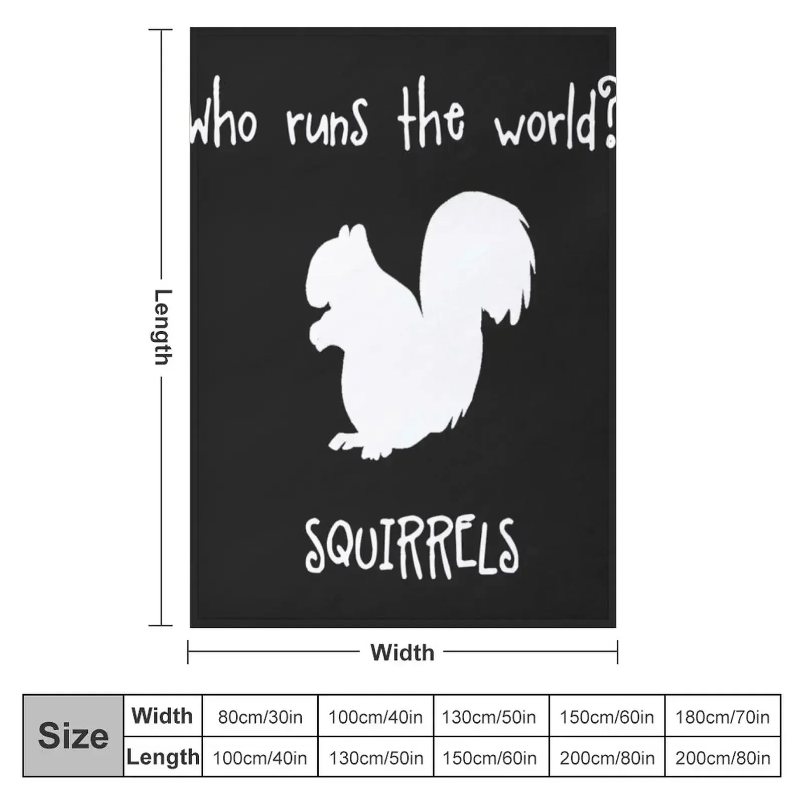 Who runs the world? SQUIRRELS Throw Blanket Extra Large Throw Bed linens Decorative Sofa Weighted Blankets