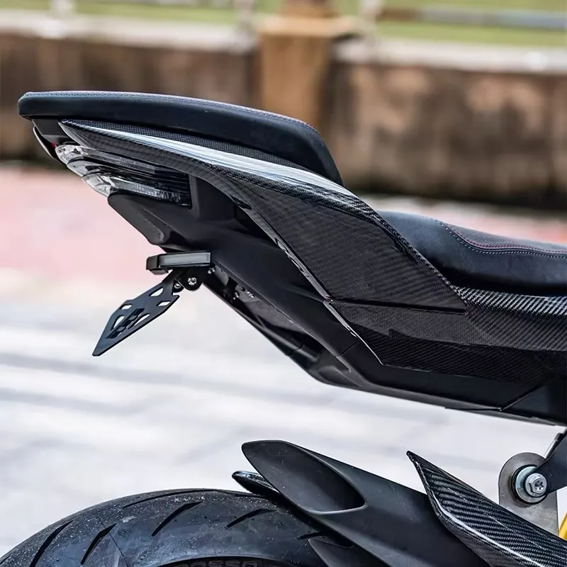 Motorcycle Carbon Fiber Rear Seat Side Fairing Panel Fit QJMOTOR SRK921RR SRK 921 RR Body Decorative Cover Parts