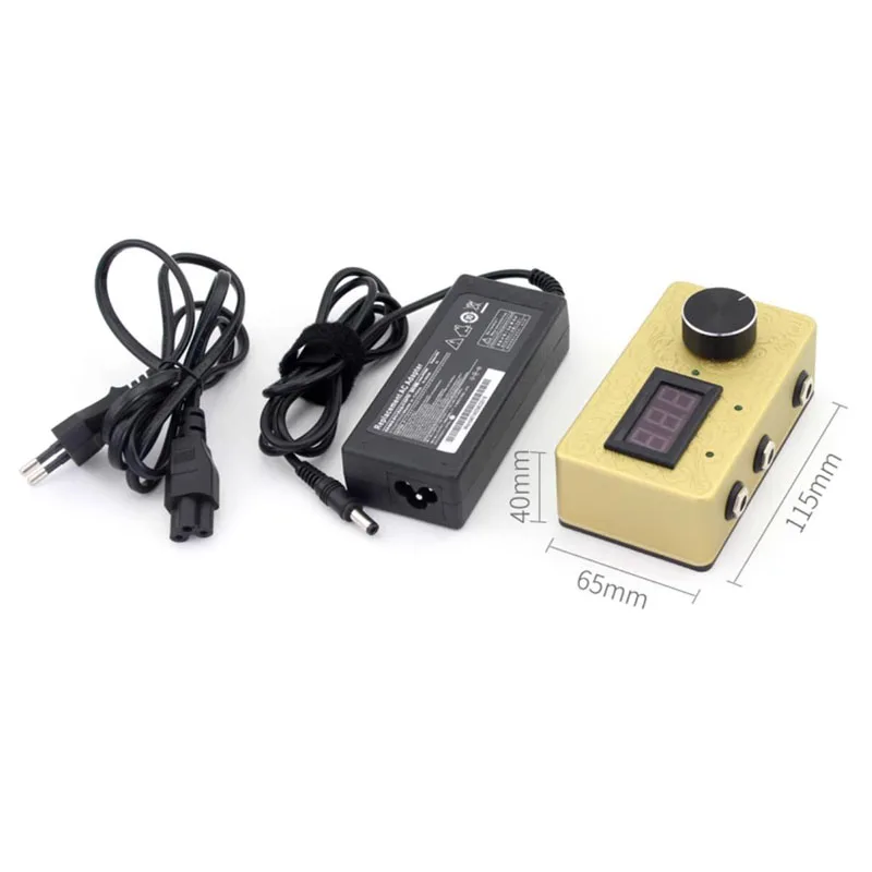 Régulateur de tatouage haute puissance 3,4 A, régulateur de tension de tatouage rétro gravé 110-220 V