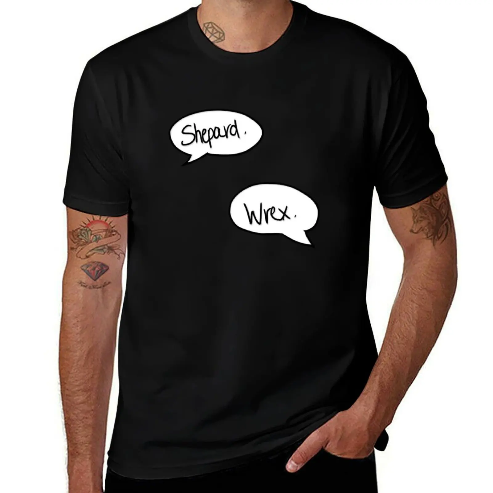 shepard. wrex. T-Shirt Fashion Graphic Tee for Men T-Shirt