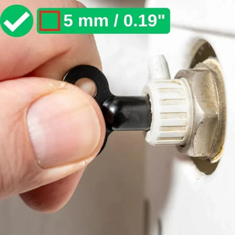1PC Radiator Valve Key Plumbing Faucet Water Tap Bleeder Air Vent Central Heating Heater Wrench Black Key Tool