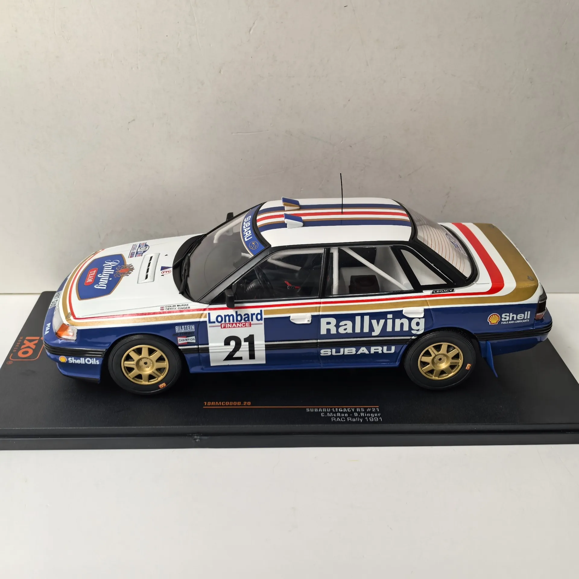 IXO 1:18 مقياس سوبارو RS # 21 1991 نموذج سيارة مصنوع من خليط معدني لعبة دييكاست الحلي ألعاب تذكارية قابلة للجمع #2