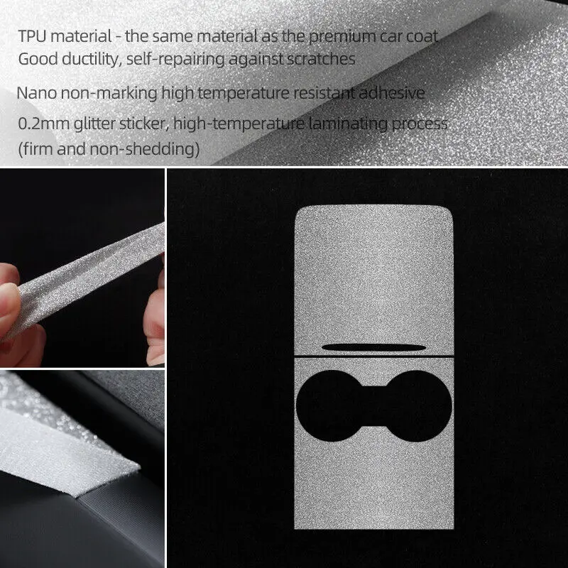 لامعة الداخلية مركز وحدة التحكم لوحة غطاء فيلم من البولي يوريثان ملصق لاصق لامع لشرارات تسلا نموذج 3 Y بلينغ #4
