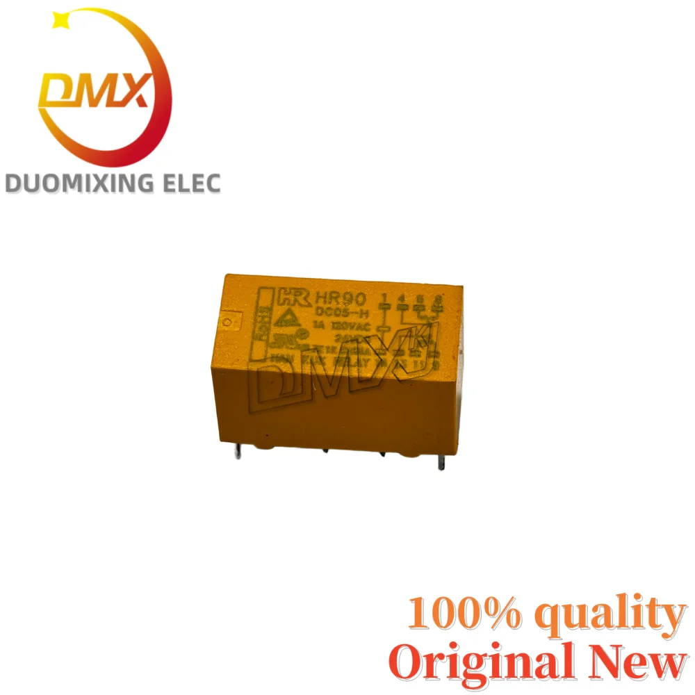 10PCS/LOT 100% New Relay HR90-DC05-H 2NO 2NC 1A 8-Pin