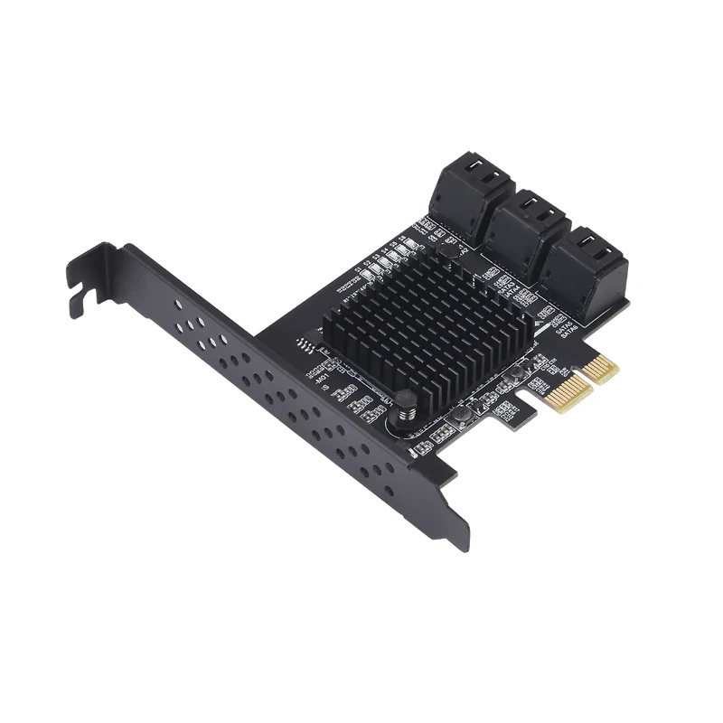 Kartu Tambahan Baru PCI-E/PCIE Kartu SATA PCI Express SATA 3 PCIE Ke Kartu 3.0 SATA 6 Port Kartu SATA3 PCIE X1 dengan Braket Profil Rendah