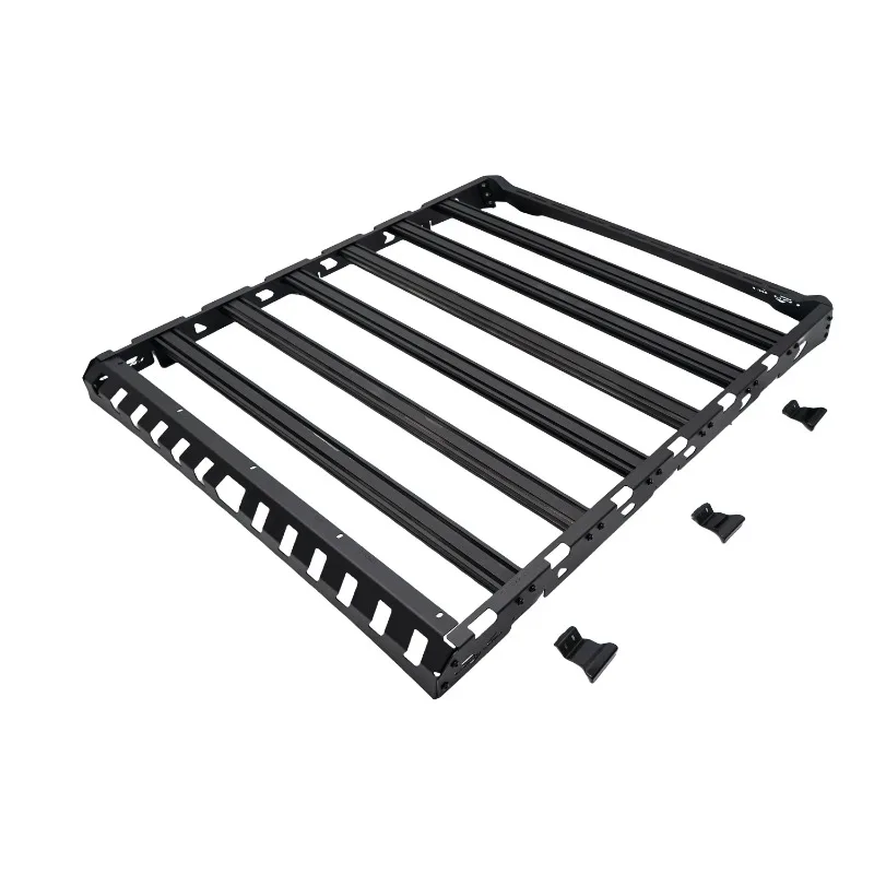 رف سقف السيارة سبائك الألومنيوم منصة سقف سقف سلة منصة مسطحة لتويوتا تندرا 2022 +