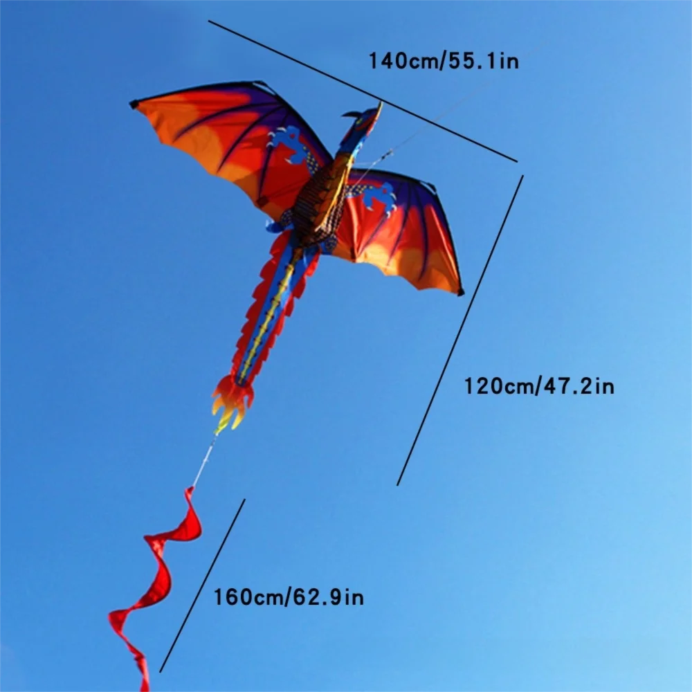 Leicht zu fliegender 3D-Drachendrachen, gut fliegender Flugsaurier, lebensechter 3D-Drache, 100 Meter Drachenlinie, Kinderspielzeug, fliegender Drachen im Freien, Spaß, Sport