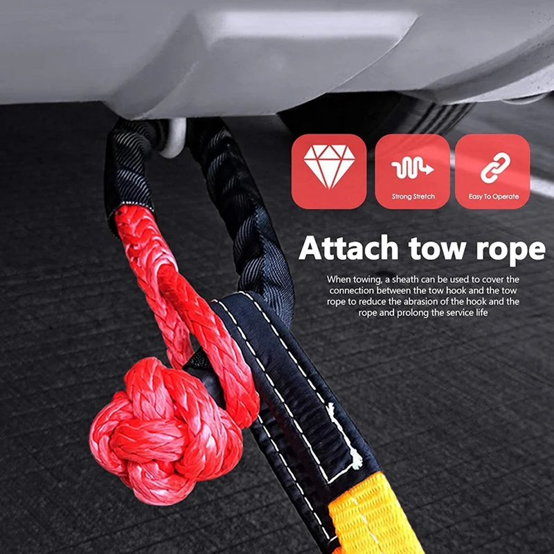 17-Ton Knot Rope Soft Shackle Single Winch Rope Trailer Rope Trailer Hitch Off-Road Vehicle Accessories