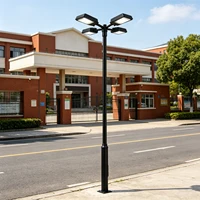 Poste para Farola Exterior de 4 m con Base Cuadrada de 20 × 20 cm