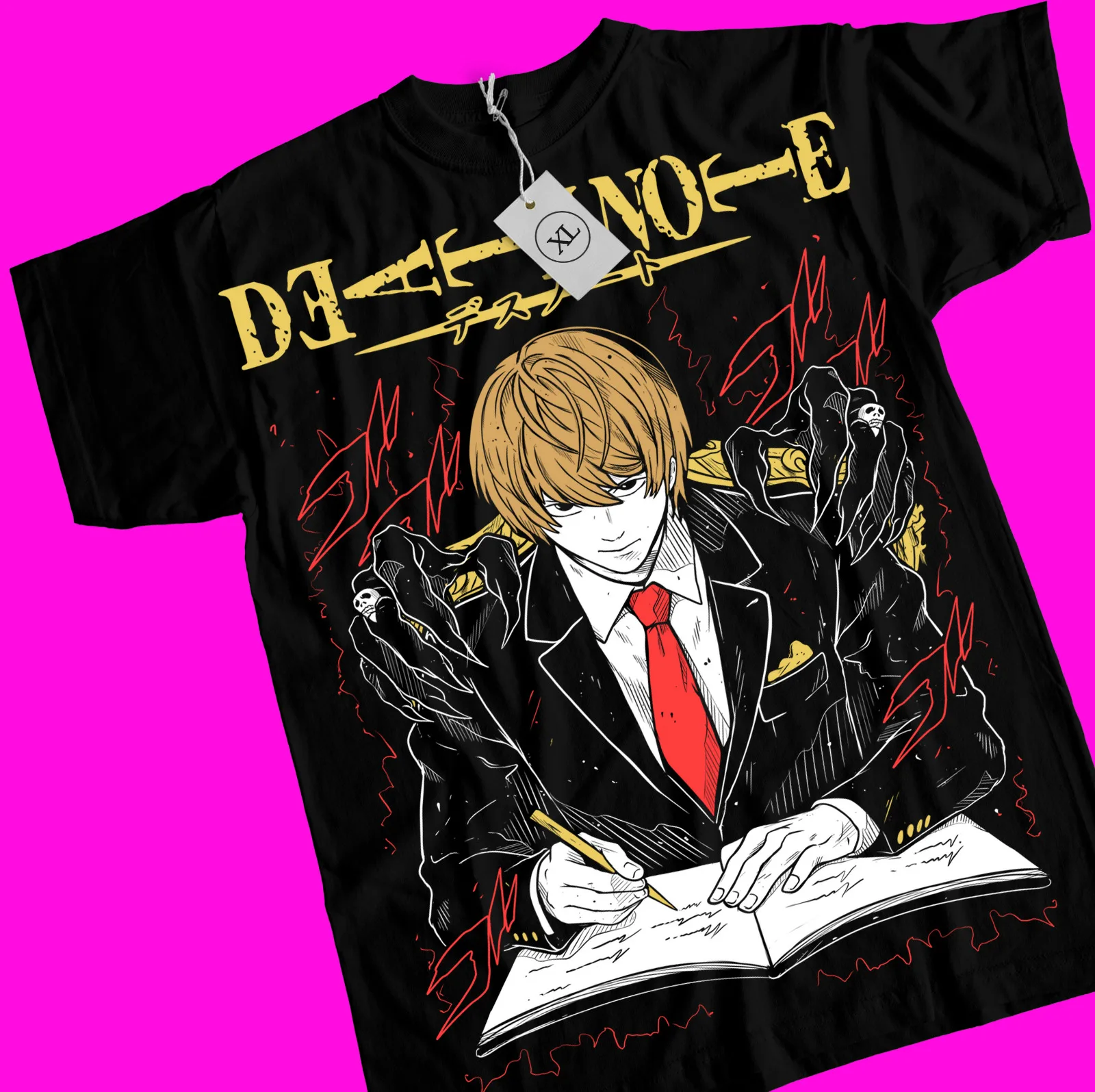 

Death Note L Manga Strip Horror Anime Black Shirt All Sizes Kira Ryuk T-Shirt