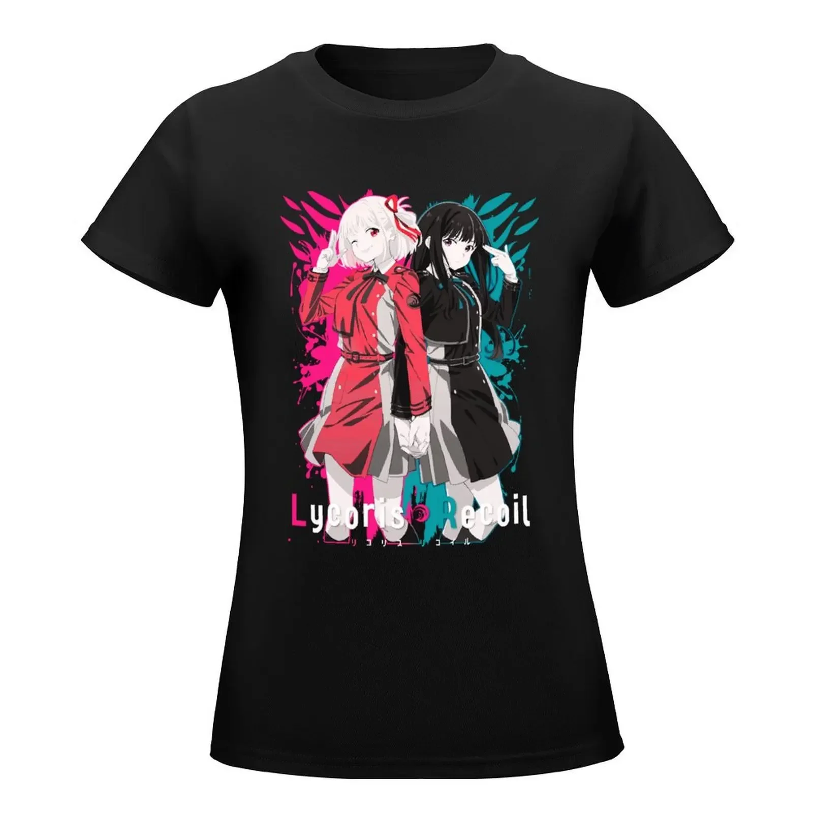 Lycoris Recoil Tshirt T-Shirt korean fashion anime clothes oversized western t-shirt dress for Women