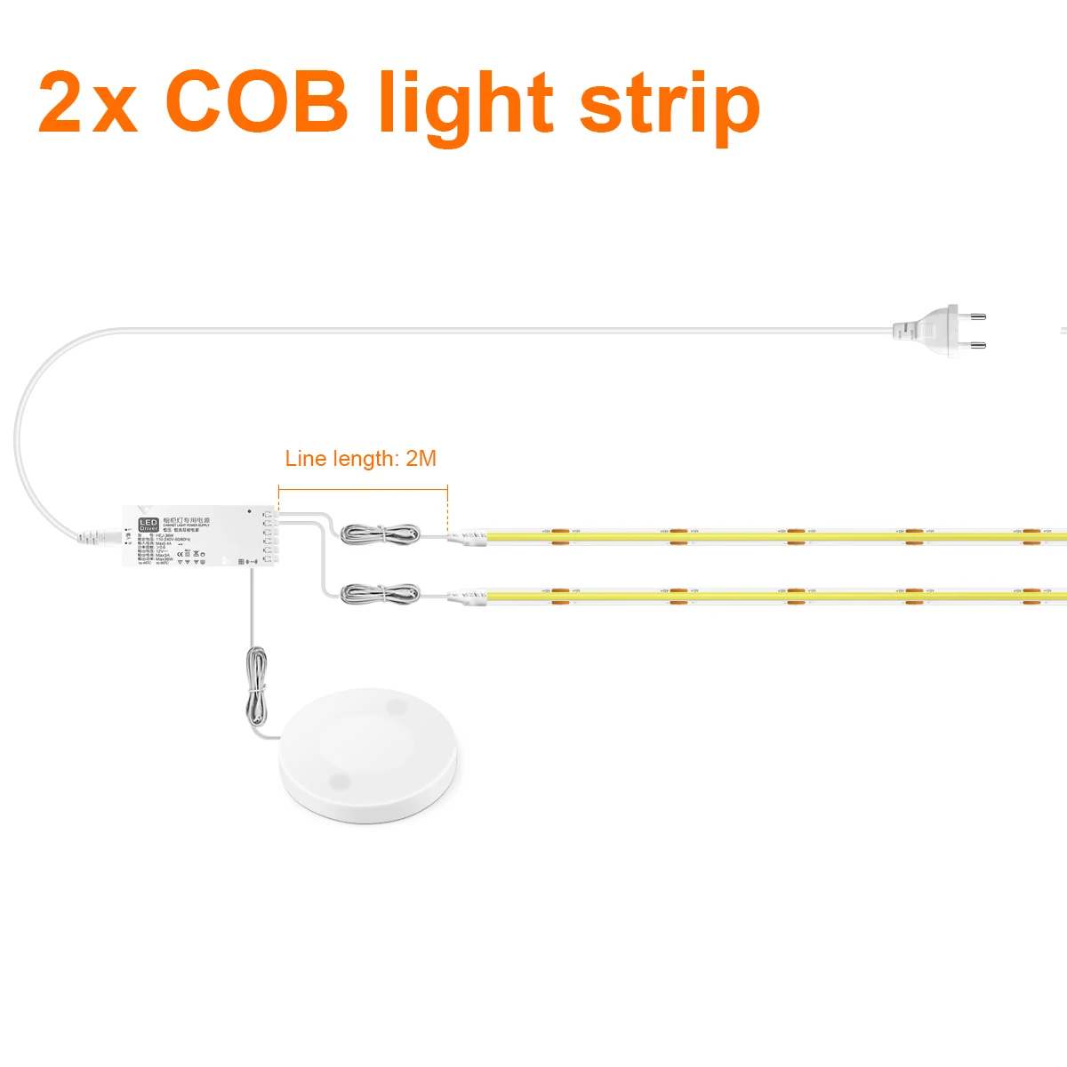 Cob Led Strip Licht Onder Kast Collectie Display Boekenkast Kast Kast Lamp Tape Doordringbaar Hout Dimbare Touch Sensor
