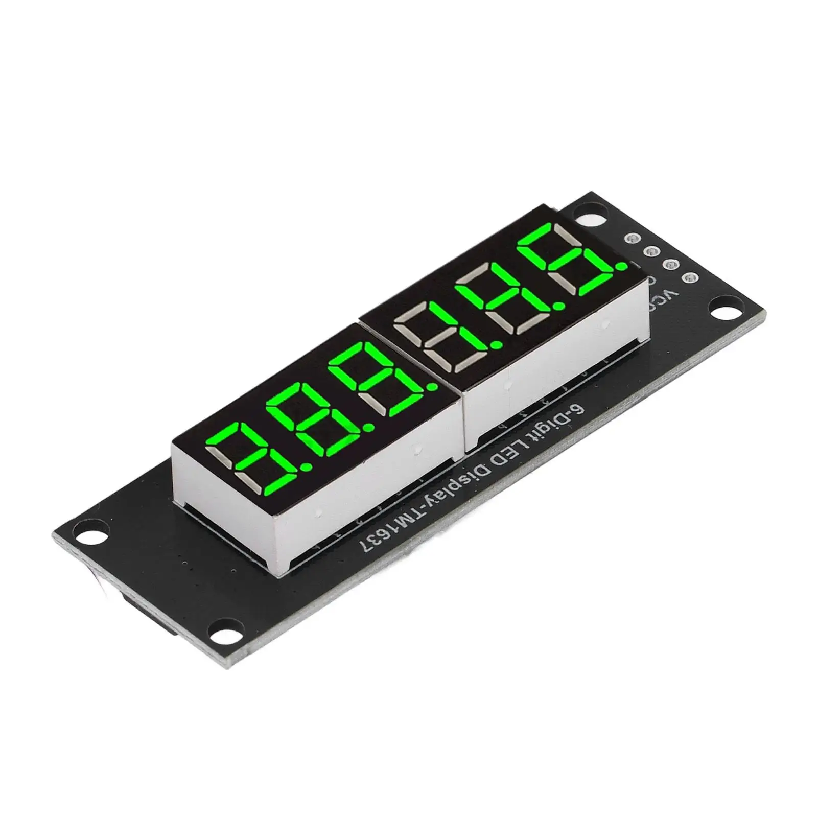 وحدة عرض رقمية 2 دبوس اتصال 6 بت الضوء الأخضر 7 قطعة أنبوب لإلكترونيات ديكور المنزل