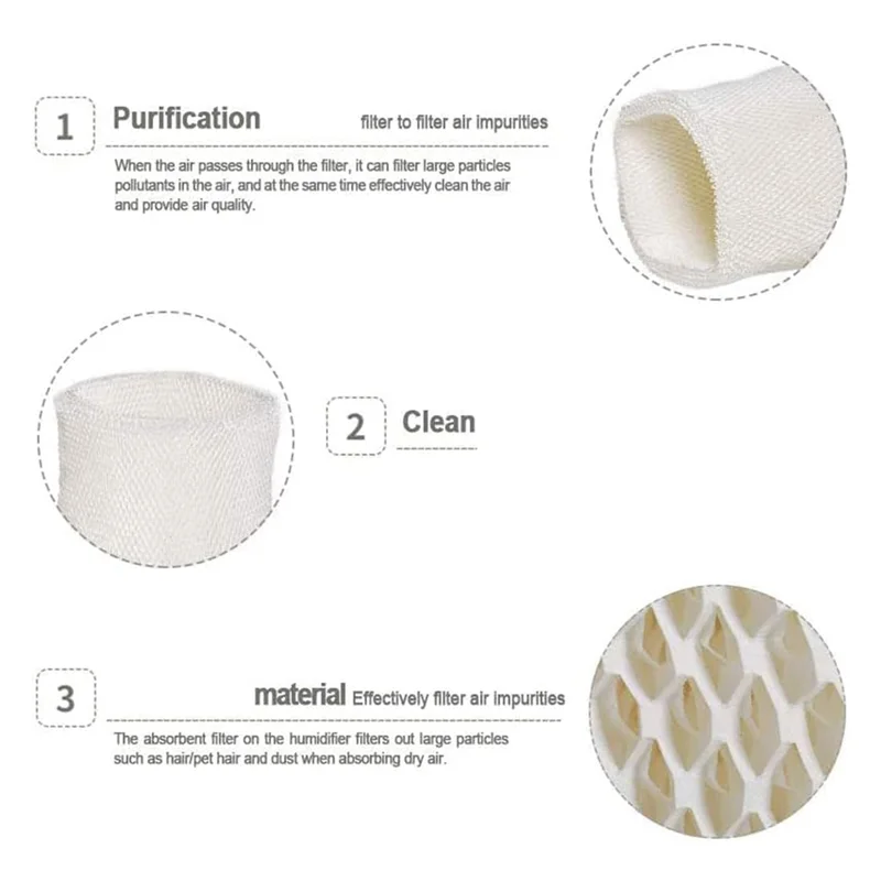 مجموعة ملحقات استبدال فلتر الفتيل المرطب ABNG HCM6009 لـ HCM6009 المتوافقة مع HC-14N HEV-680B، HEV-680W 4 عبوات