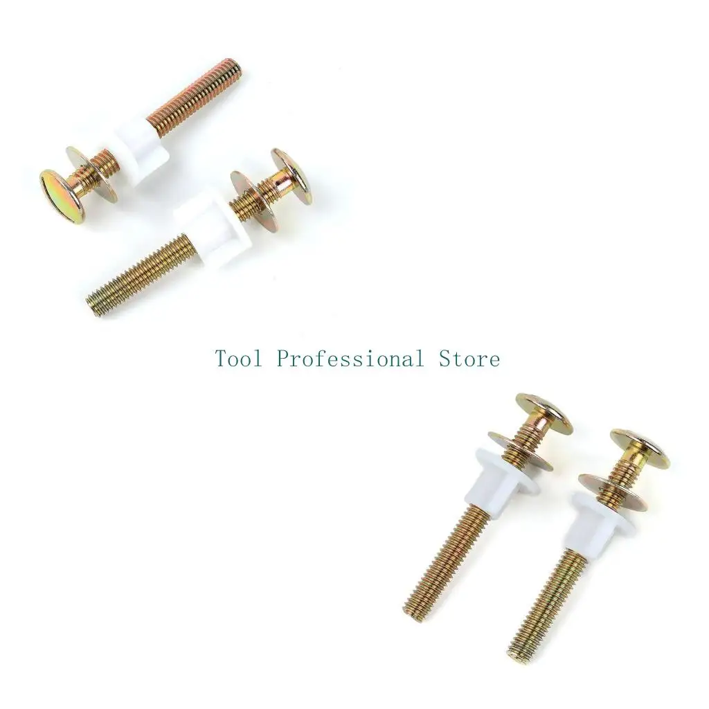 

57QF Essential Toilet Screw Set with Metal Washers Practical Toilet Mounting Solution Easy Screws Quick Fixing for Toilets