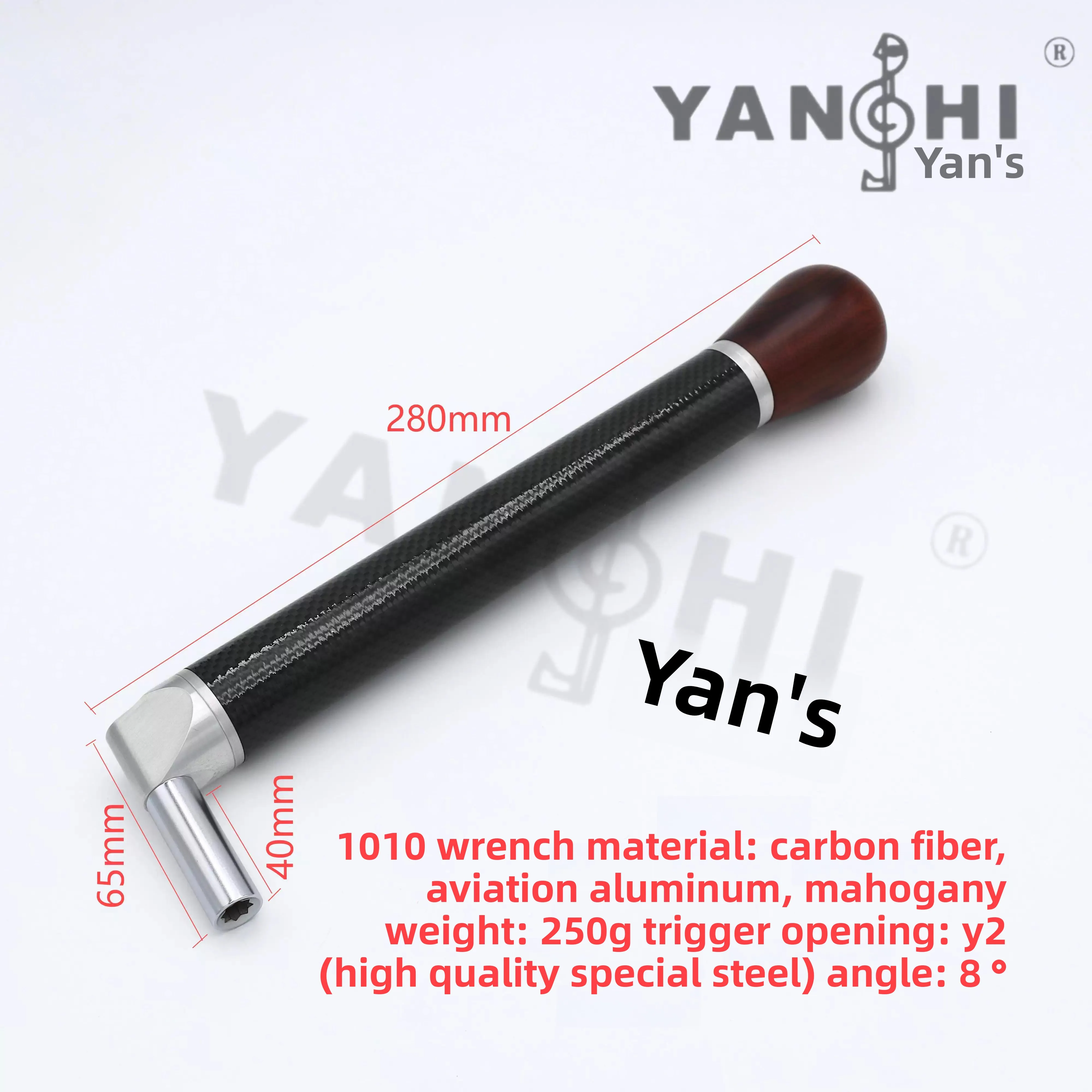 Carbon fiber wrench, piano tuning tool, wrench mouth fixed wrench, telescopic wrench, tuning tool