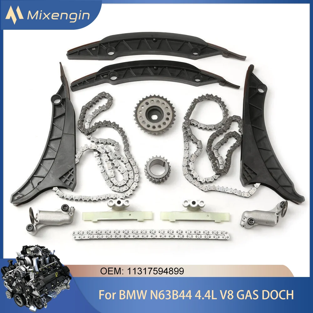 Engine Parts Timing Chain Kit Fit Fit BMW N63B44 S63B44  4.4L V8 GAS DOHC For BMW X5 X6 550i 650i 750i 750Li E70 E71 2010-2023
