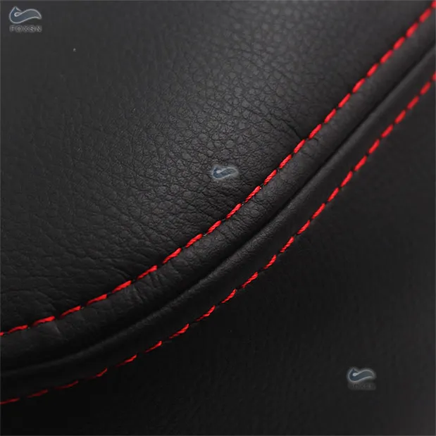 For BMW 3 Series E46 1998 - 2005 Black-red line LHD Car Accessories Center Control Armrest Box Leather Cover Sticker Trim