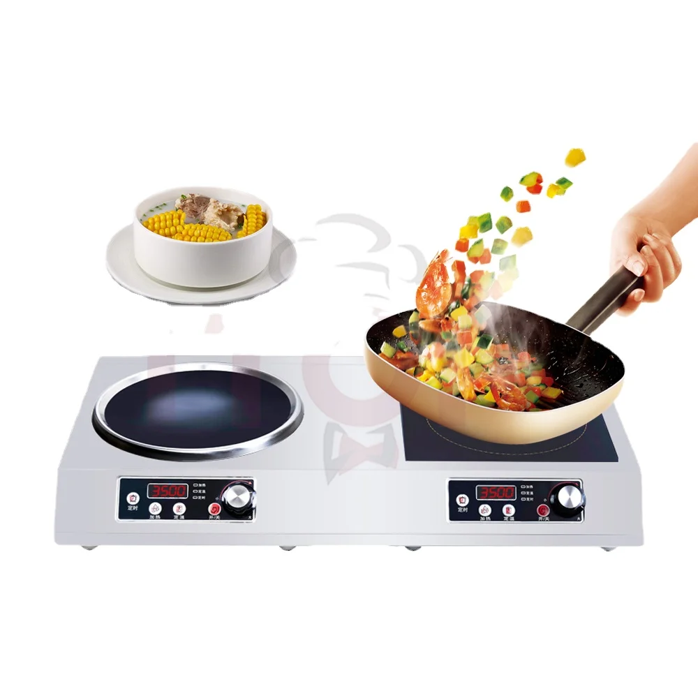 Electric Induction Wok Cooker Infrared Cooktop Cookers 2 Burners Cooktop Induction Combination Cooker