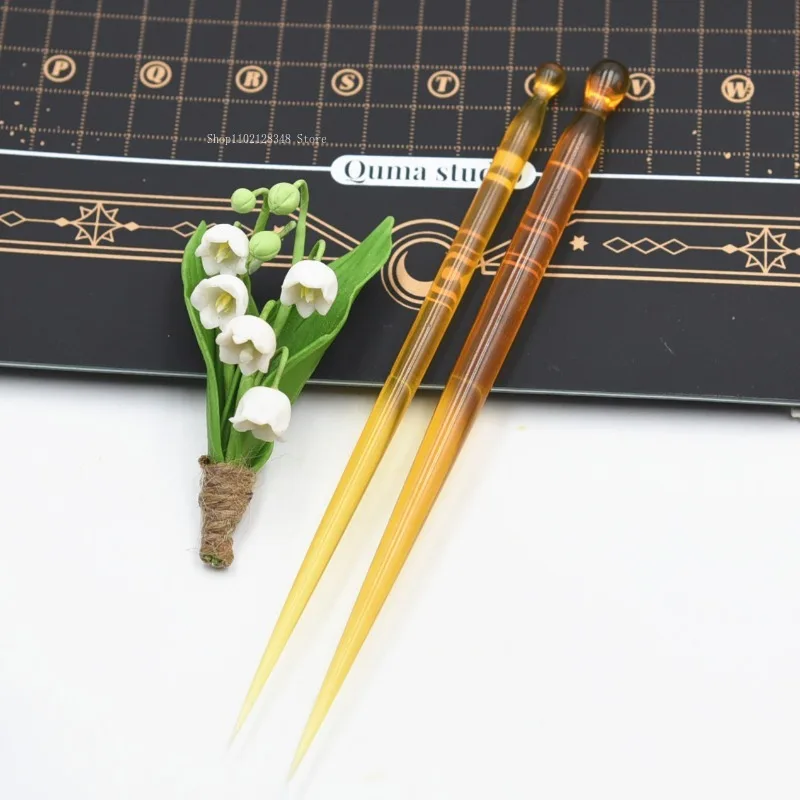 Ultra-light Clay Aviation Material Stick/Needle DIY Polymer Clay Sculpture Flower Doll Pleated Texture Surface Molding Tool Set