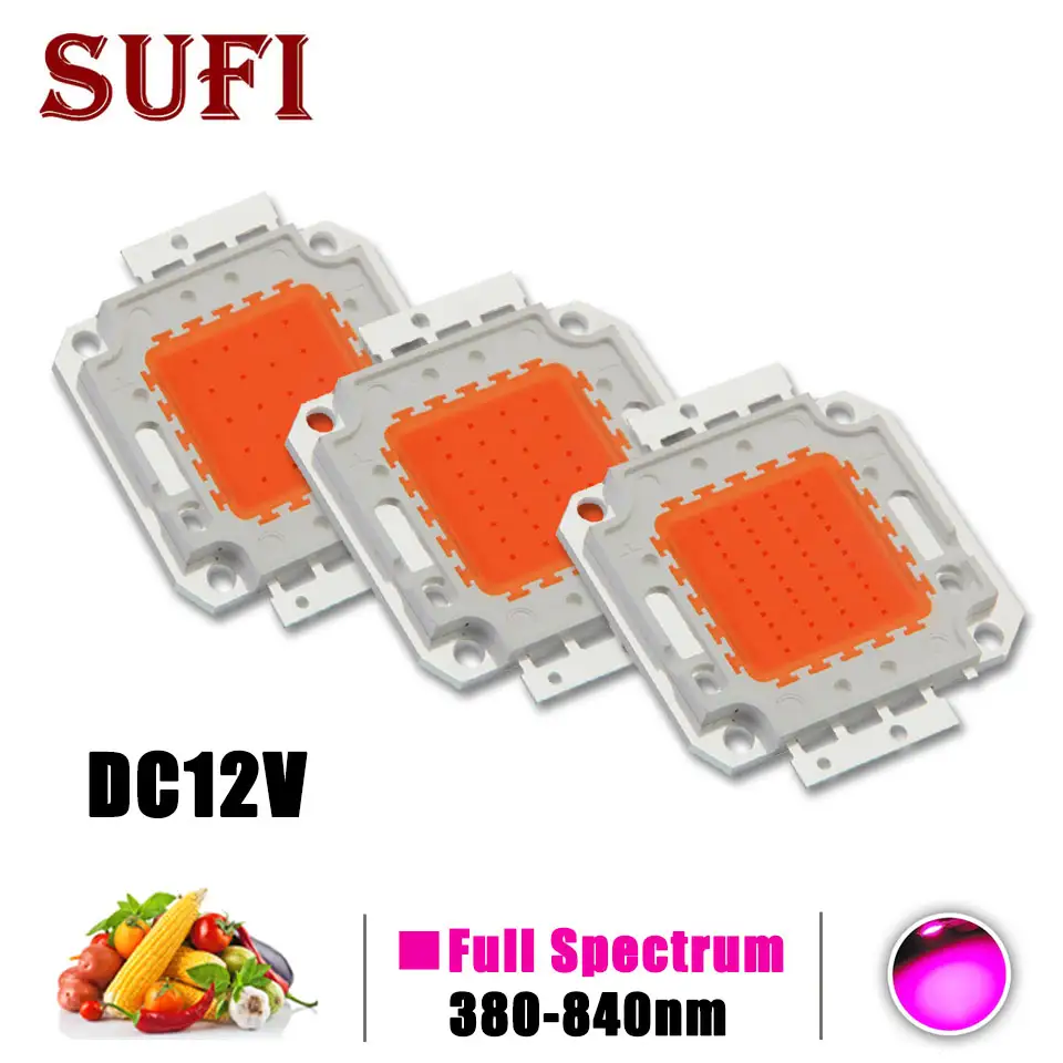 DC12V Full spectrum 380-840NM LED COB Chip 20W 30W 50W Plant Lamp ...