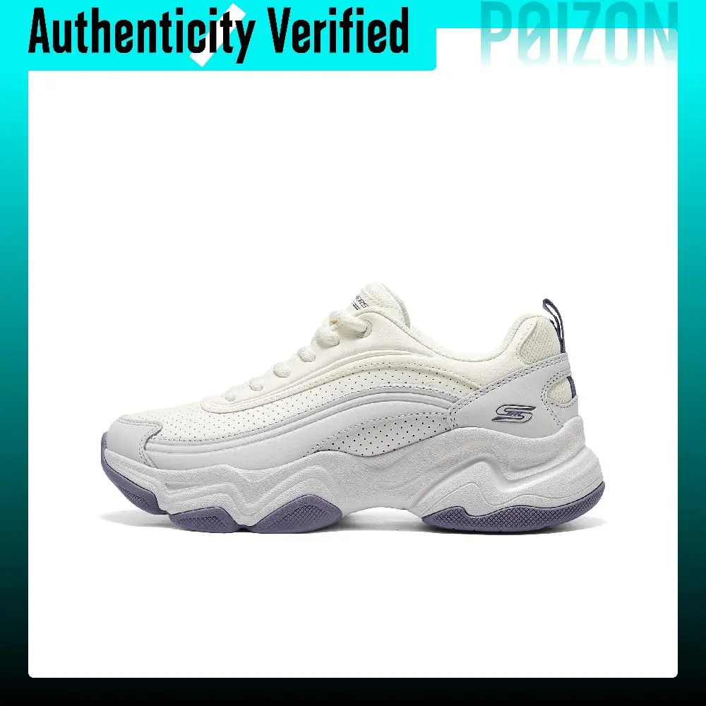 Skechers DLITES Chunky Sneakers Women's Low-top Perilla Leaves Cream Puff Color 117683-WLV