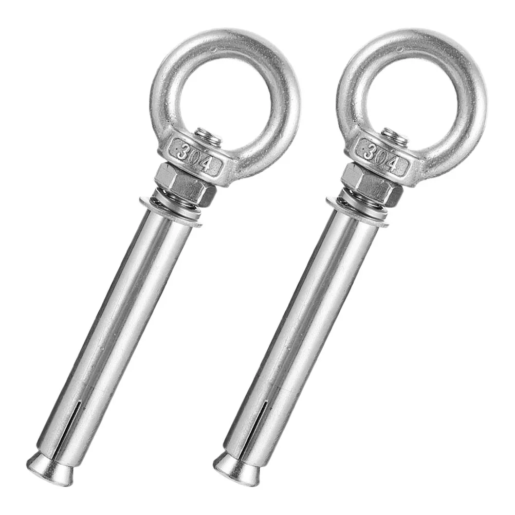 

2pcs Stainless Expansion Asphalt Expansion Bolts Screws Screw M6x50mm Wall Mounting Concrete Fastener Eye Bolt Cement Anchors