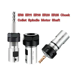 ER8 ER11 ER16 ER20 ER25 Chuck collet Spindle Motor Shaft Extension Rod Spindle Chuck Lathe Tool Set spindle rod 4mm 5mm 6mm 8mm