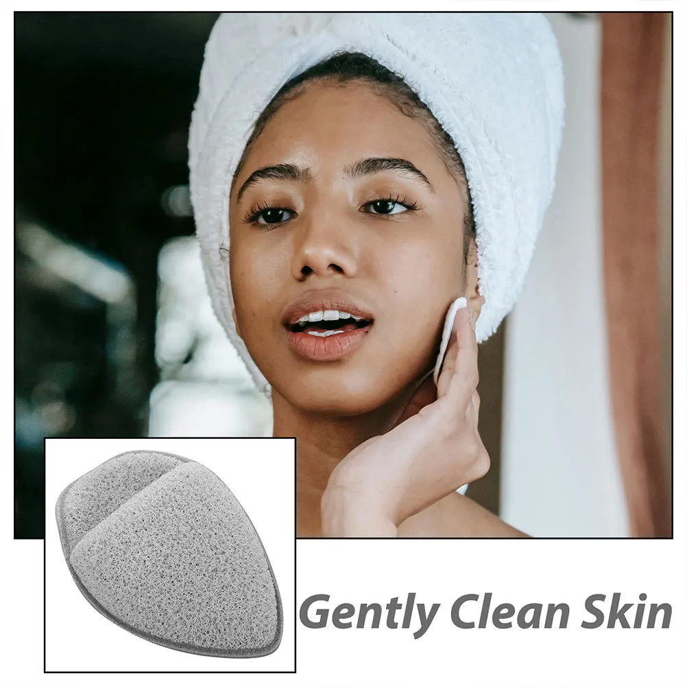 4pcs Facial Soft Pu Reusable Exfoliating Face Scrubber Gentle Sensitive Skin Deep Cleansing Makeup Remover Sponge