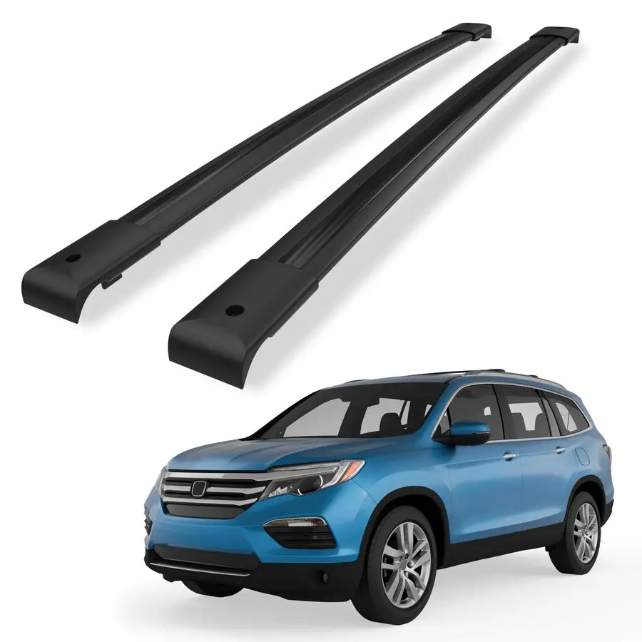 الألومنيوم حامل سقفي عبر القضبان متوافق ل 20032008 هوندا الطيار حامل الحقائب على السطح الرف للدراجة الزورق كاياك صندوق البضائع